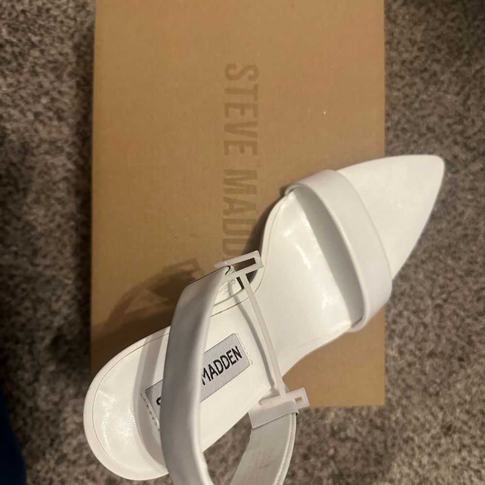 Steve Madden White Heeled Sandals